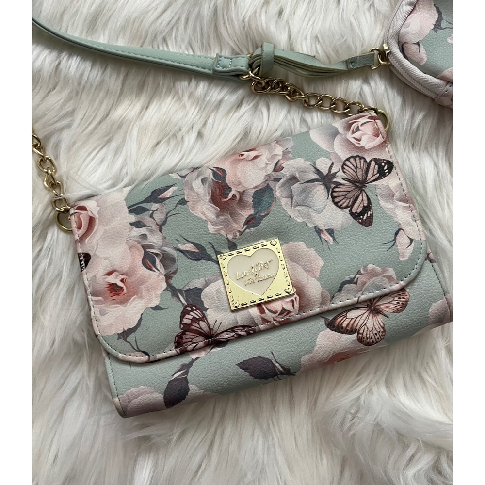 Luv Betsey by Betsey Johnson Mint Crossbody Purse w/ Coin Purse - Picture 2 of 7